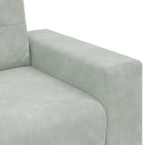 Loveseat Sofa Light Grey 180x77x82 cm Velvet - Close-Up Angle