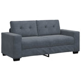 Loveseat Sofa Dark Grey 180x77x82 cm Velvet - Front View