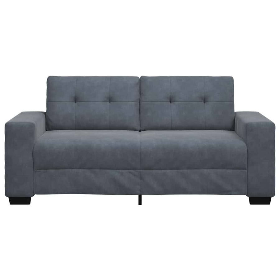 Loveseat Sofa Dark Grey 180x77x82 cm Velvet