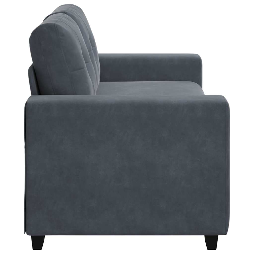 Loveseat Sofa Dark Grey 180x77x82 cm Velvet