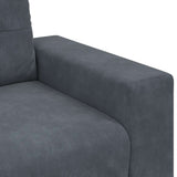 Loveseat Sofa Dark Grey 180x77x82 cm Velvet - Close-Up Angle