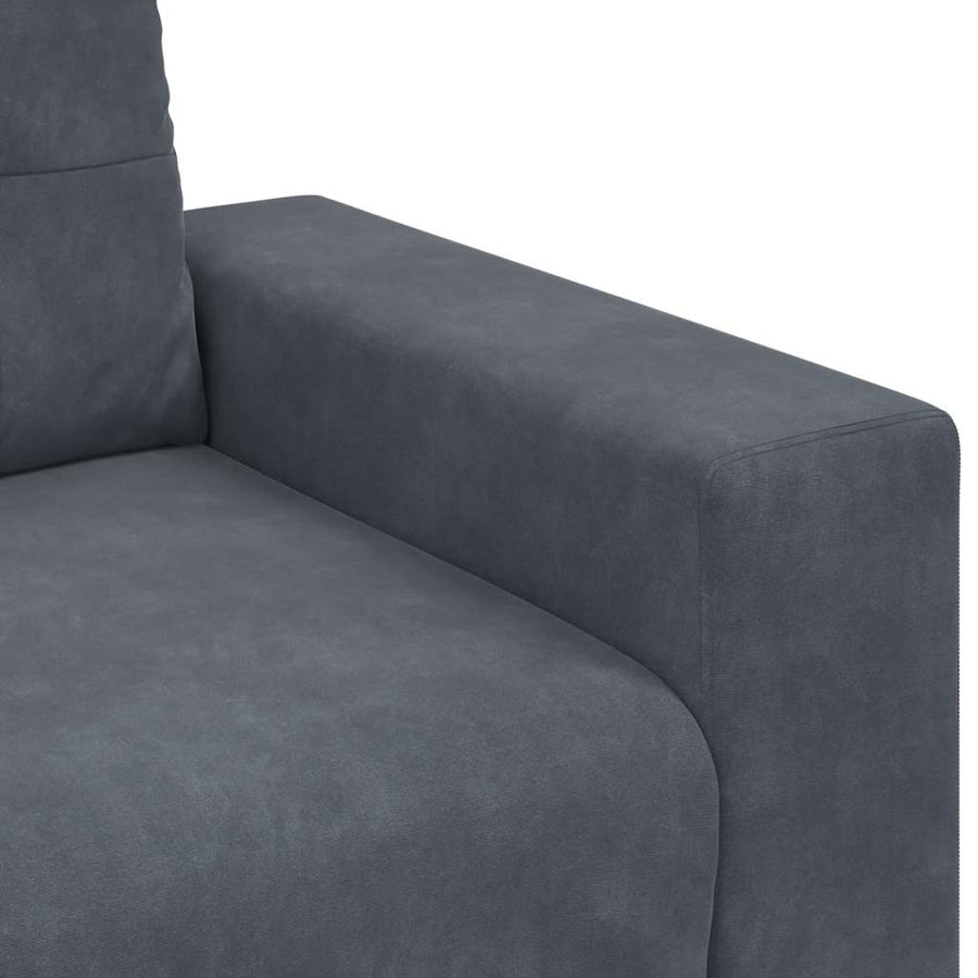 Loveseat Sofa Dark Grey 180x77x82 cm Velvet