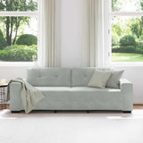 3-Seater Sofa Light Grey 220x78x80 cm Velvet