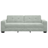 3-Seater Sofa Light Grey 220x78x80 cm Velvet