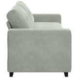 3-Seater Sofa Light Grey 180 cm Velvet - 45-Degree Angle