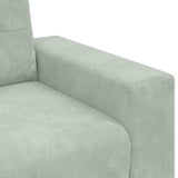 3-Seater Sofa Light Grey 180 cm Velvet - Close-Up Angle