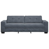 3-Seater Sofa Dark Grey 220x78x80 cm Velvet