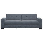 3-Seater Sofa Dark Grey 220x78x80 cm Velvet