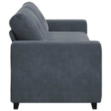 3-Seater Sofa Dark Grey 180 cm Velvet - 45-Degree Angle