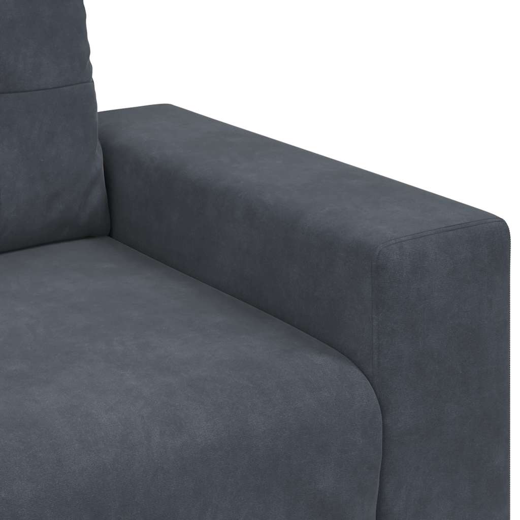 3-Seater Sofa Dark Grey 180 cm Velvet