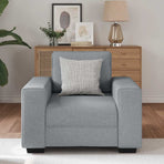 Sofa Chair Light Grey 100x77x82 cm Fabric