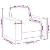 Sofa Chair?ight Grey 100x77x82 cm Fabric - Extra Image