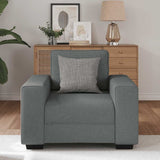 Sofa Chair Dark Grey 100x77x82 cm Fabric - Side View