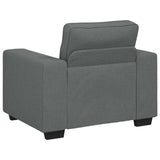 Sofa Chair Dark Grey 100x77x82 cm Fabric - Rear View