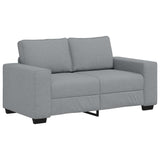 2-Seater Sofa Light Grey 120 cm Fabric - Front View