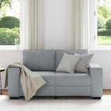 2-Seater Sofa?ight Grey 160x77x82 cm Fabric
