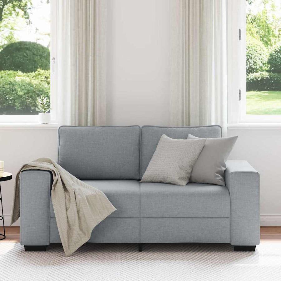 2-Seater Sofa Light Grey 160x77x82 cm Fabric
