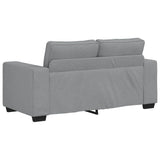 2-Seater Sofa Light Grey 120 cm Fabric - Rear View