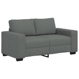 2-Seater Sofa Dark Grey 120 cm Fabric - Front View