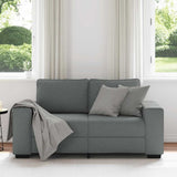 2-Seater Sofa?ark Grey 160x77x82 cm Fabric