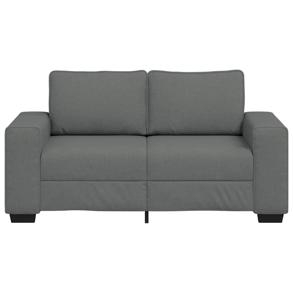 2-Seater Sofa?ark Grey 160x77x82 cm Fabric
