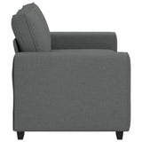 2-Seater Sofa?ark Grey 160x77x82 cm Fabric