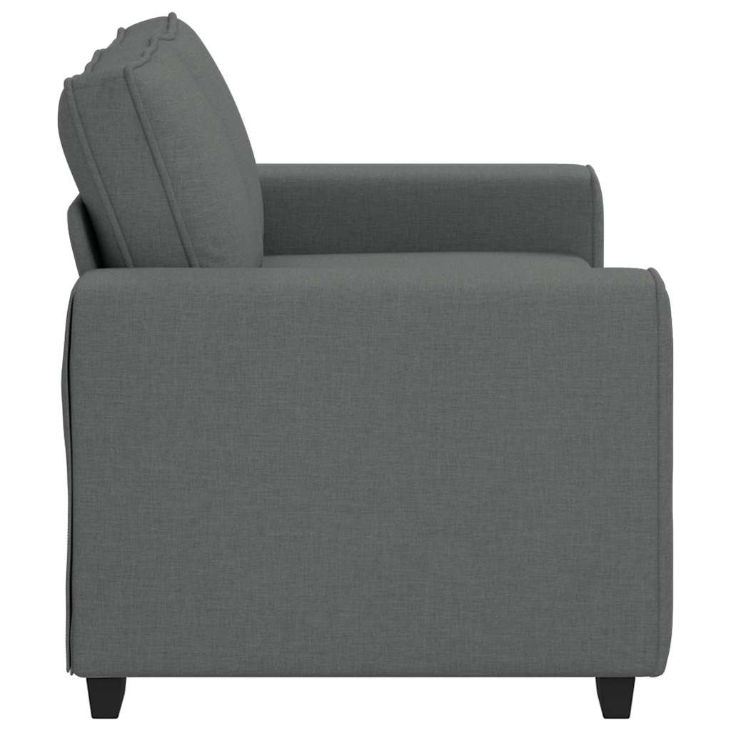 2-Seater Sofa Dark Grey 120 cm Fabric