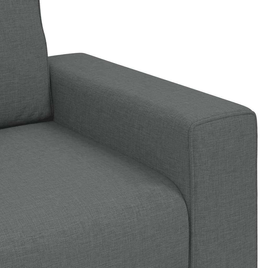 2-Seater Sofa Dark Grey 120 cm Fabric