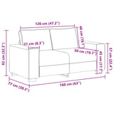 2-Seater Sofa?lack 160x77x82 cm Fabric