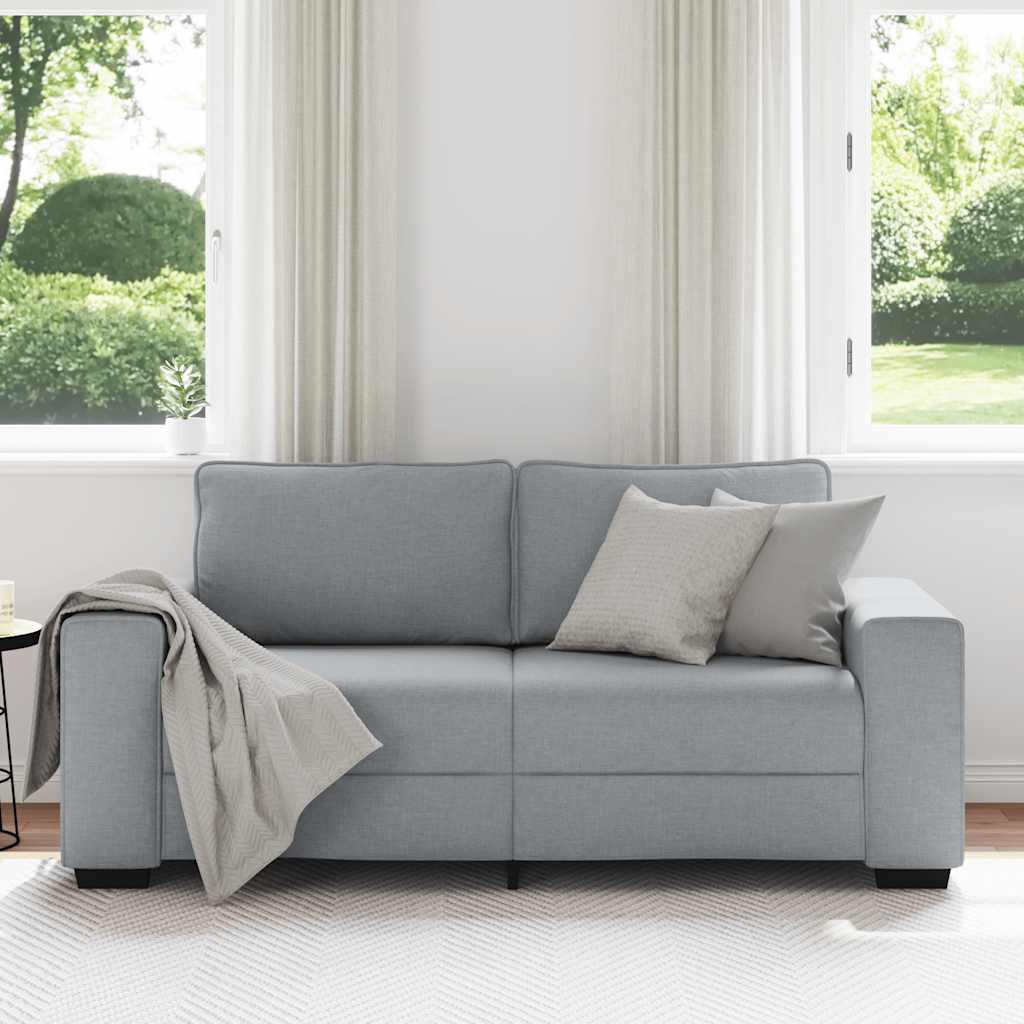 2-Seater Sofa?ight Grey 180x77x82 cm Fabric