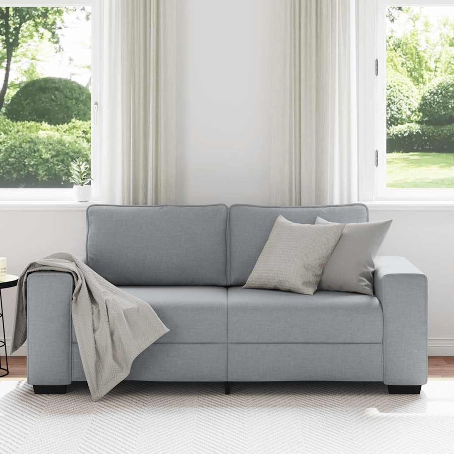 2-Seater Sofa Light Grey 180x77x82 cm Fabric