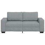 2-Seater Sofa Light Grey 140 cm Fabric - Top-Down View