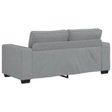 2-Seater Sofa Light Grey 140 cm Fabric - Rear View