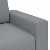 2-Seater Sofa Light Grey 140 cm Fabric - Close-Up Angle