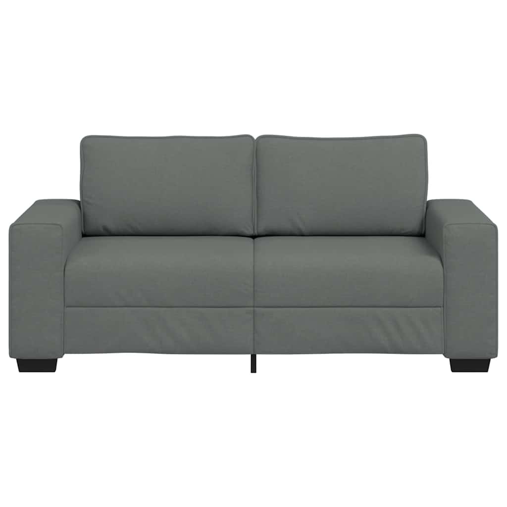 2-Seater Sofa Dark Grey 140 cm Fabric