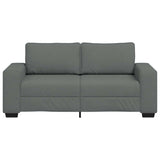 2-Seater Sofa Dark Grey 140 cm Fabric - Top-Down View