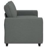 2-Seater Sofa Dark Grey 140 cm Fabric - 45-Degree Angle