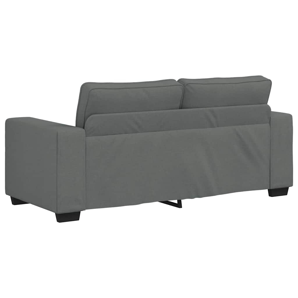 2-Seater Sofa Dark Grey 140 cm Fabric