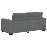 2-Seater Sofa Dark Grey 140 cm Fabric - Rear View