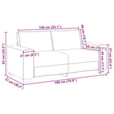 2-Seater Sofa?ark Grey 180x77x82 cm Fabric