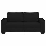 2-Seater Sofa Black 180x77x82 cm Fabric