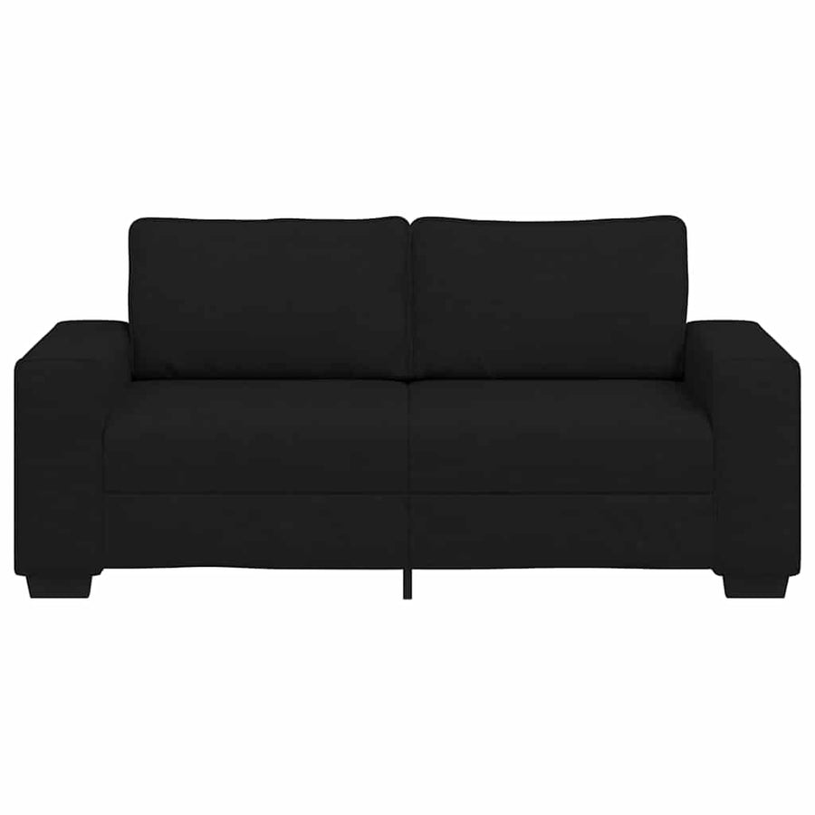 2-Seater Sofa Black 180x77x82 cm Fabric