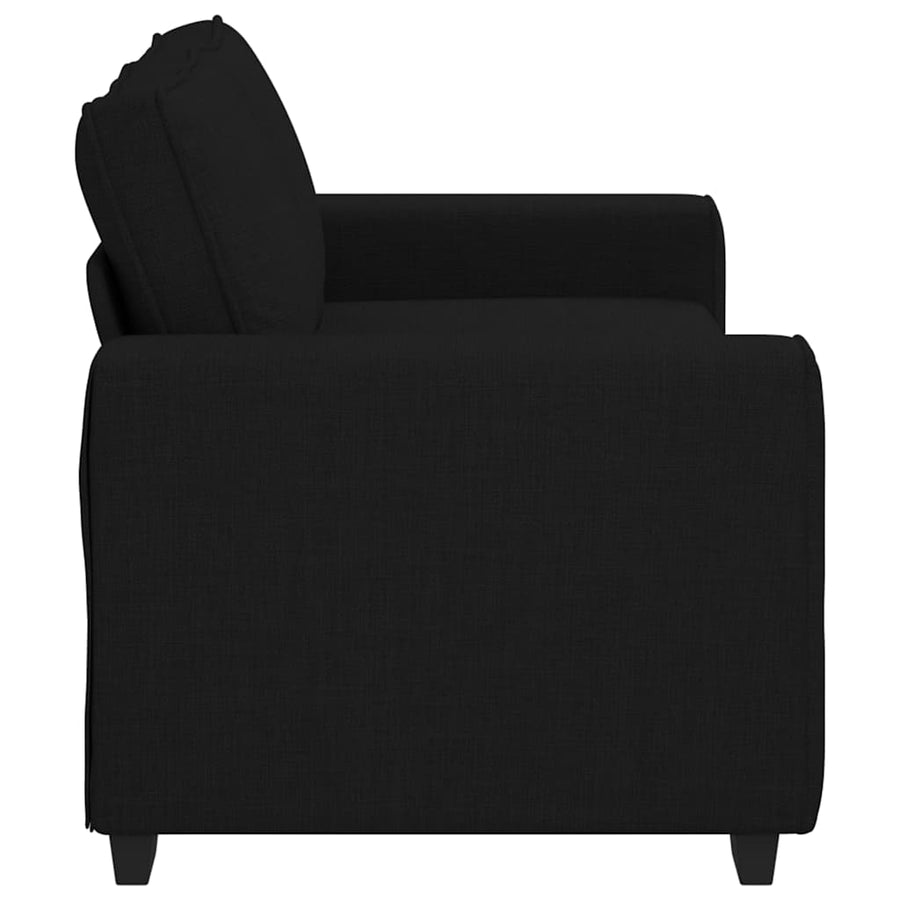 2-Seater Sofa Black 180x77x82 cm Fabric