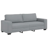 3-Seater Sofa Light Grey 180 cm Fabric - Front View