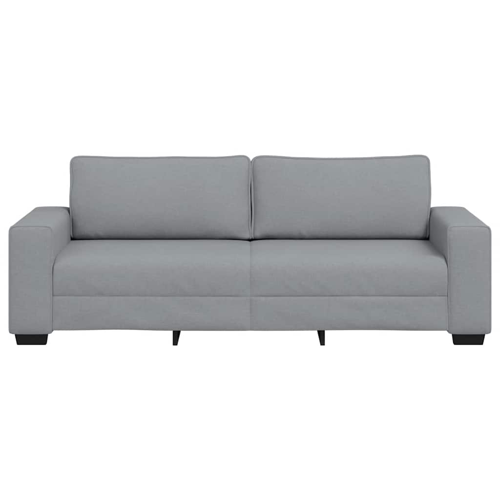 3-Seater Sofa?ight Grey 220x77x82 cm Fabric