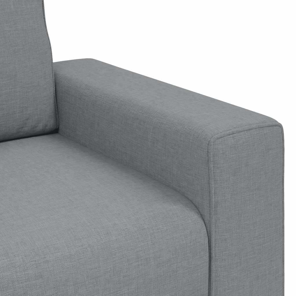 3-Seater Sofa?ight Grey 220x77x82 cm Fabric
