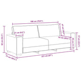 3-Seater Sofa Light Grey 180 cm Fabric - Extra Image