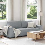 3-Seater Sofa?ight Grey 220x77x82 cm Fabric