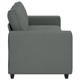 3-Seater Sofa Dark Grey 180 cm Fabric - 45-Degree Angle