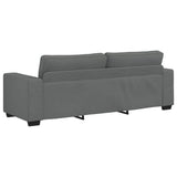 3-Seater Sofa?ark Grey 220x77x82 cm Fabric